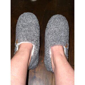 🆕EverFoam Women Grey Faux Shearling Memory Foam Lightweight House Cozy Shoes